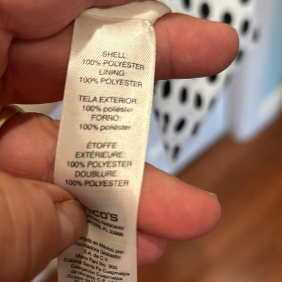 Vintage Chicos polka dot swing coat- Never worn! Pleat stitch still in tack - Picture 6 of 8